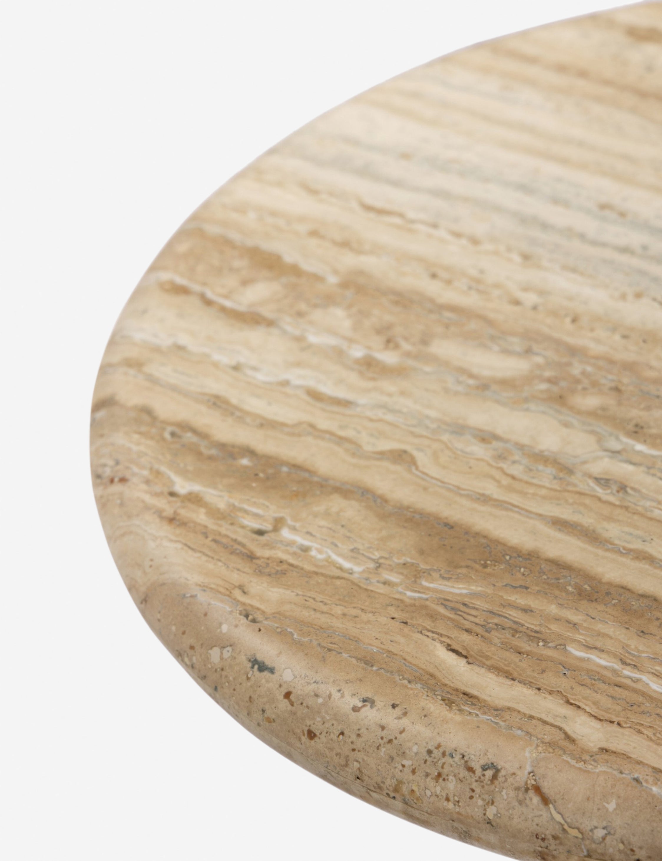 Amber Lewis x Four Hands Figueroa Round Side Table - Modern Wood Accent Table for Living Room, Bedroom & Office Decor