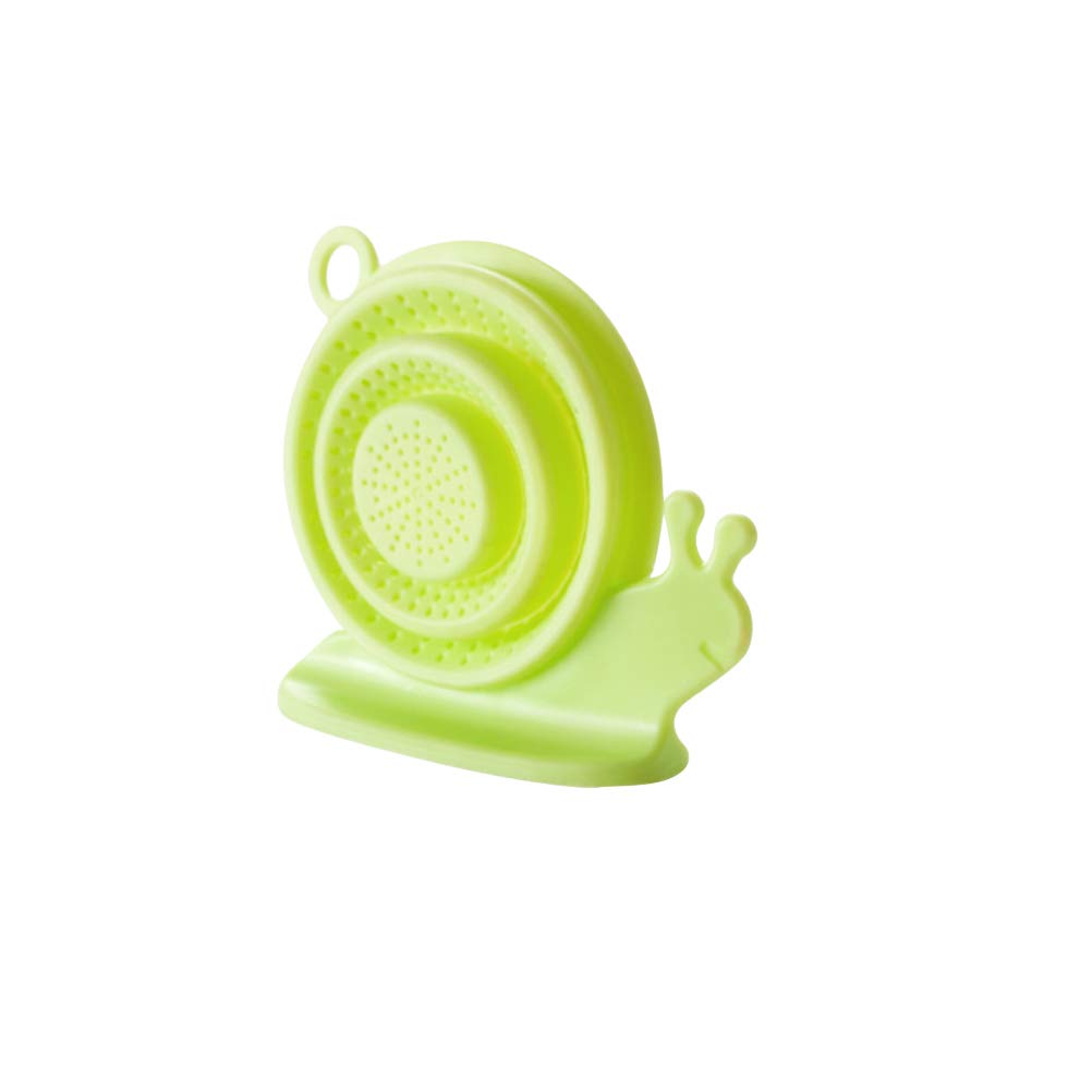 Cute Snail-Shaped Silicone Sink Strainer - Kitchen & Bathroom Drain Filter, Sewer Garbage Mesh Net (Green) | Perfect for Preventing Clogs in Sinks, Tubs & Showers