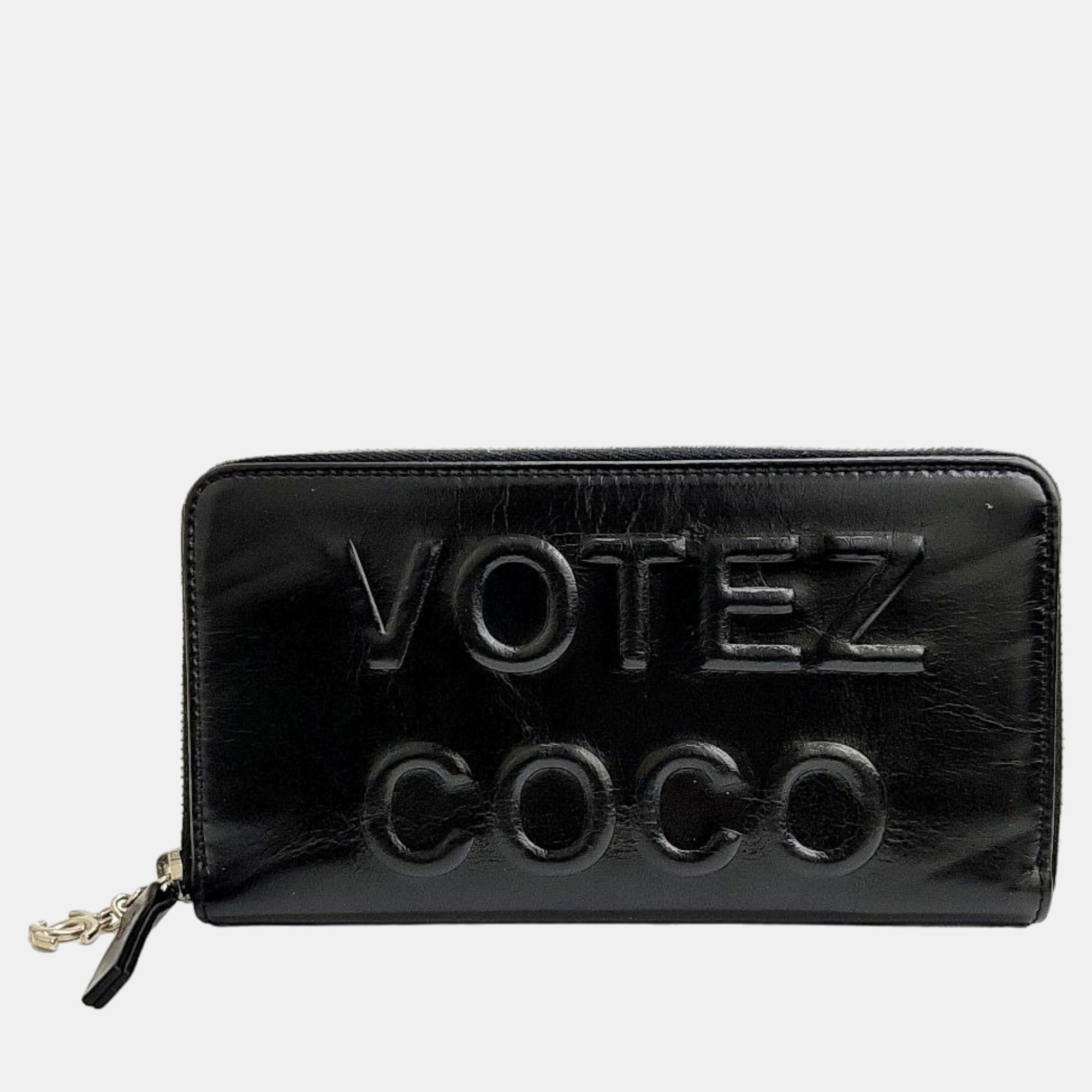Premium Black Botez Coco Long Wallet for Women - RFID Blocking Leather Bifold Wallet with Multiple Card Slots - Perfect for Travel, Business & Everyday Use