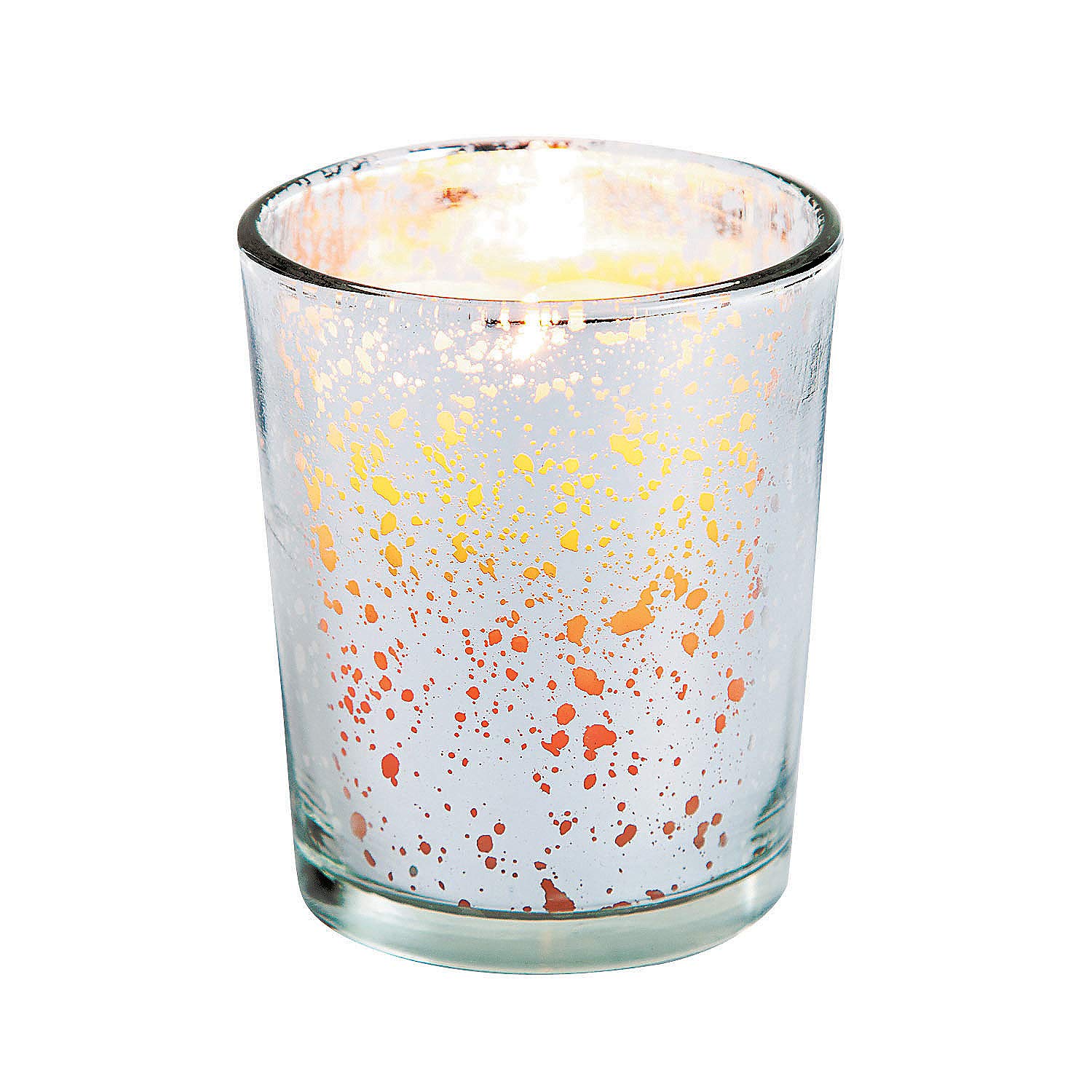 Silver Mercury Glass Votive Candle Holders Set of 12 - Elegant Tealight Holders for Home Decor, Weddings, Parties & Holidays - Perfect for Table Centerpieces, Bridal Showers, Birthdays, Halloween & Christmas Decorations