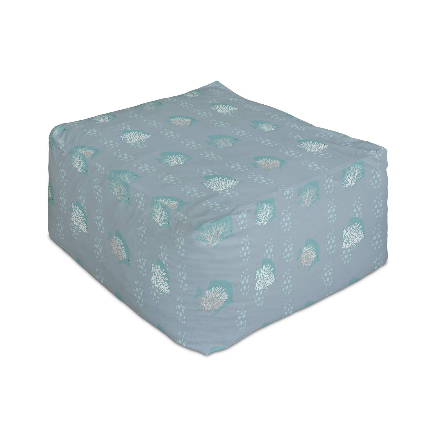 Ambesonne Coral Fish Rectangle Pouf Ottoman - 25