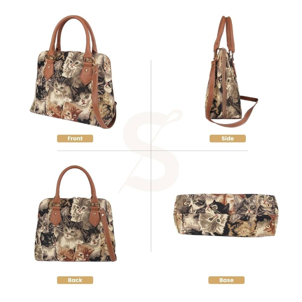 Signare Women's Fashion Tapestry Hand & Shoulder Bag - Stylish Crossbody Purse & Satchel for Women, Girls & Teens | Perfect for Work, Travel & Everyday Use