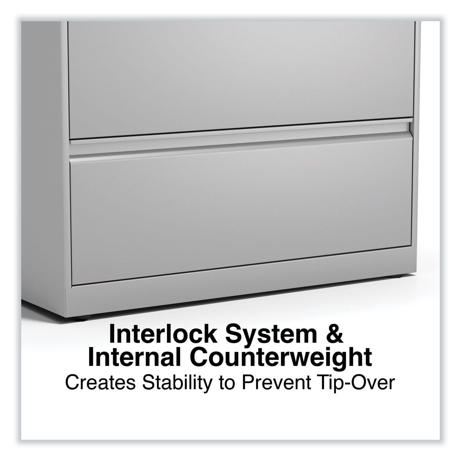 Alera® 2-Drawer Lateral File Cabinet - Legal/Letter Size - Light Gray (36