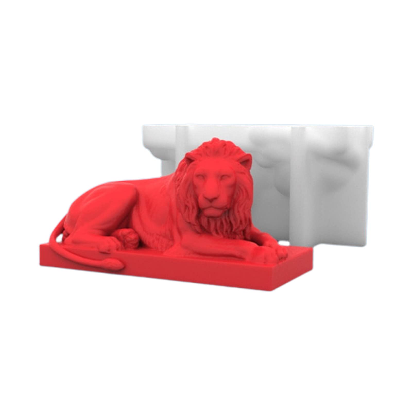 3D Lion Statue Silicone Molds for Candle Making, DIY Cake, Chocolate & Soap Molds - Halloween Resin Craft Supplies for Home Decor & Aromatherapy Gifts