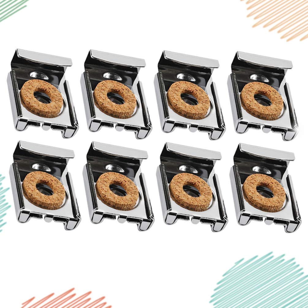 8-Pack Spring Loaded Mirror Mounting Clips - Heavy Duty Glass Fixing Clips for Wall Mirrors, Bathroom Mirrors & Frameless Glass (Perfect for Home, Gym, Salon Installation)