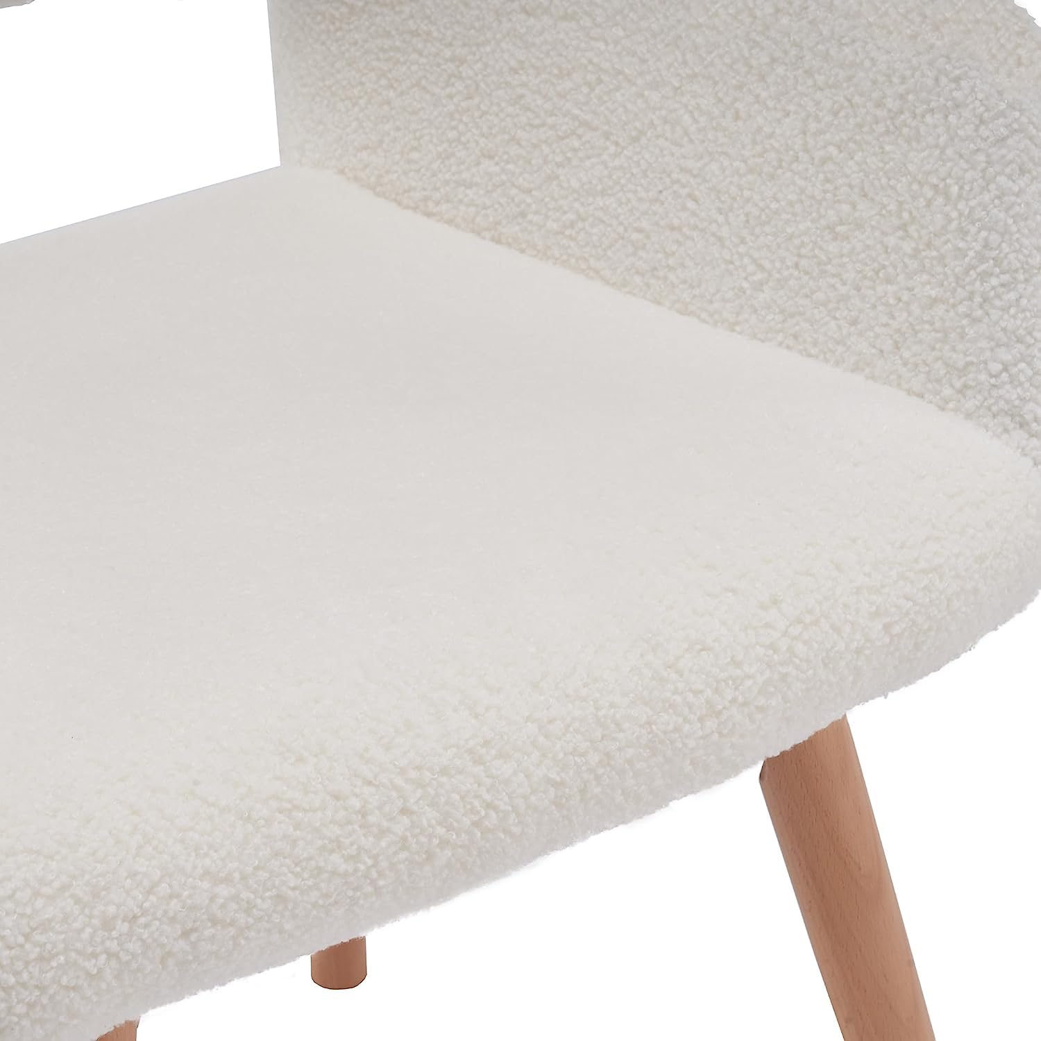 Modern Dining Chairs Set of 2 - Solid Wood Legs Kitchen & Accent Chairs for Dining Room, Living Room, Club or Guest Use - White (Perfect for Home Decor, Restaurant, Cafe & Office Settings)
