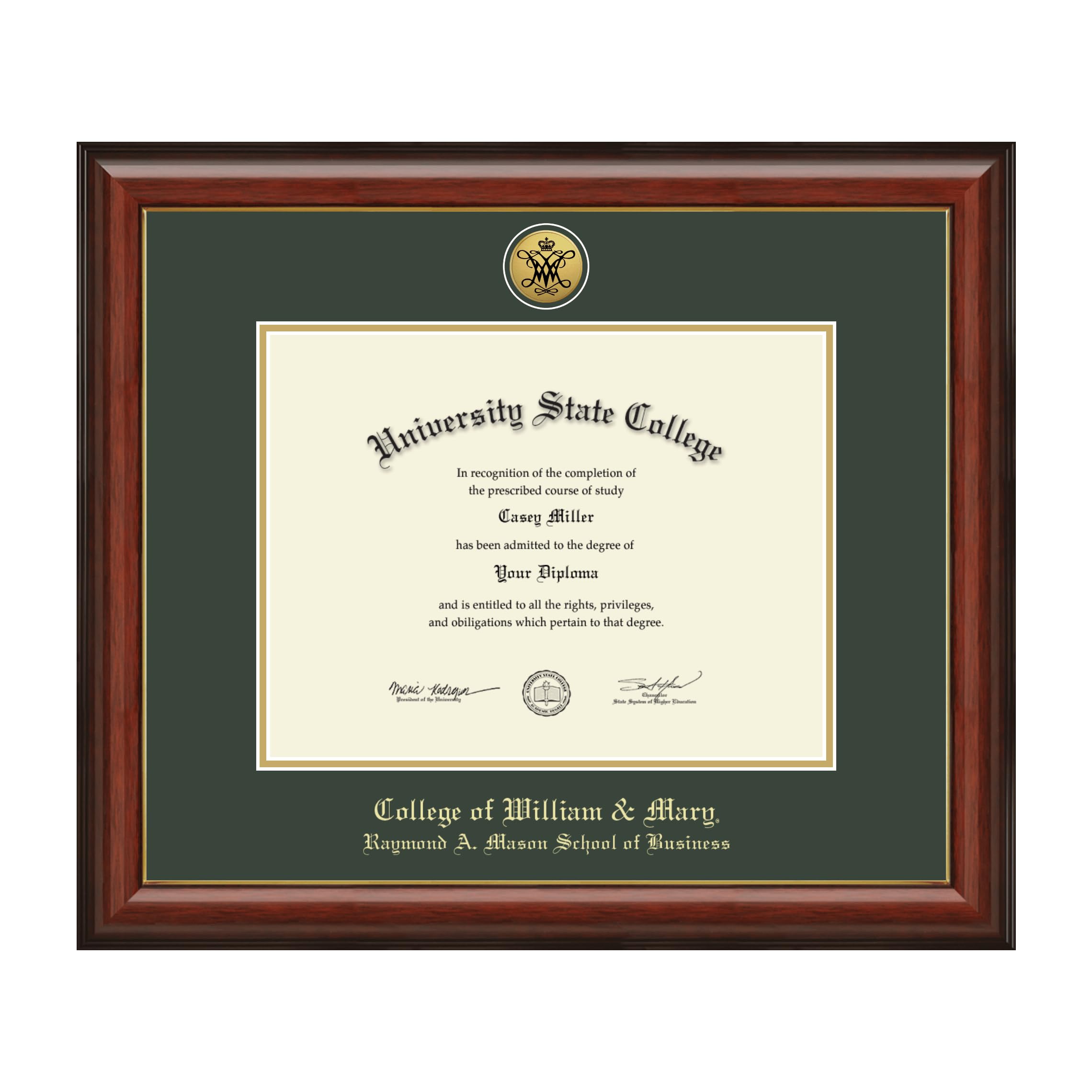 William & Mary Raymond A. Mason School of Business Diploma Frame 13