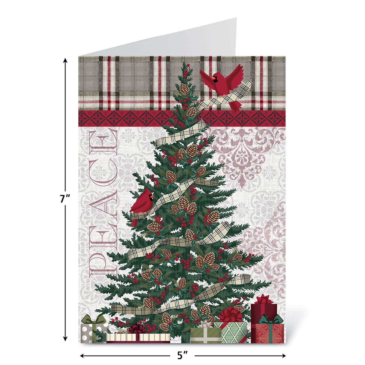Personalized Christmas Cards Set of 24 - Colorful Holiday Greeting Cards with Warm Wishes, White Envelopes & Matching Seals | Perfect for Family, Friends & Office Gift Exchanges