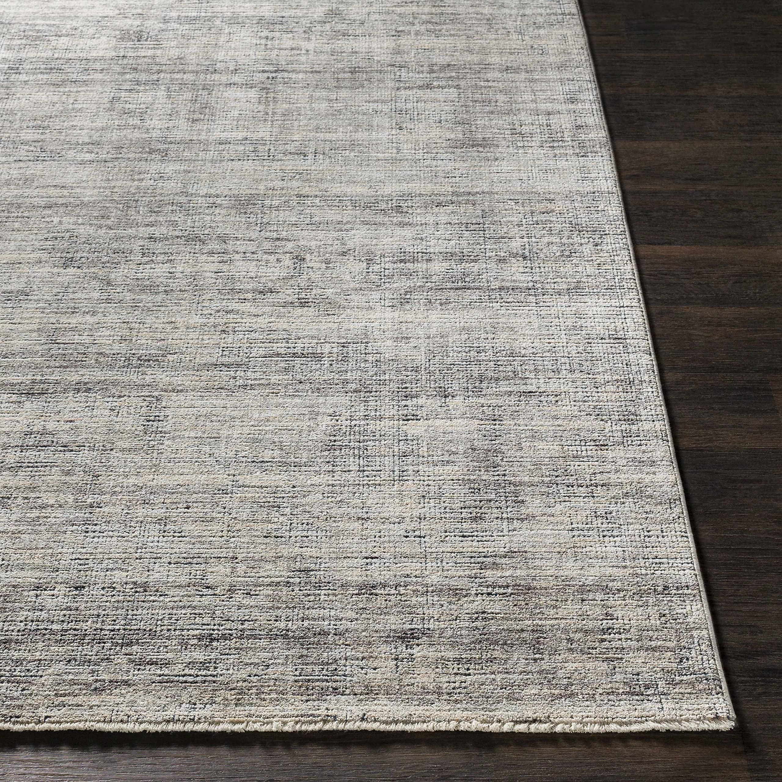 Modern Hauteloom Thornhill Area Rug for Living Room & Bedroom - Soft Gray, Blue, Green Accent - 3'3
