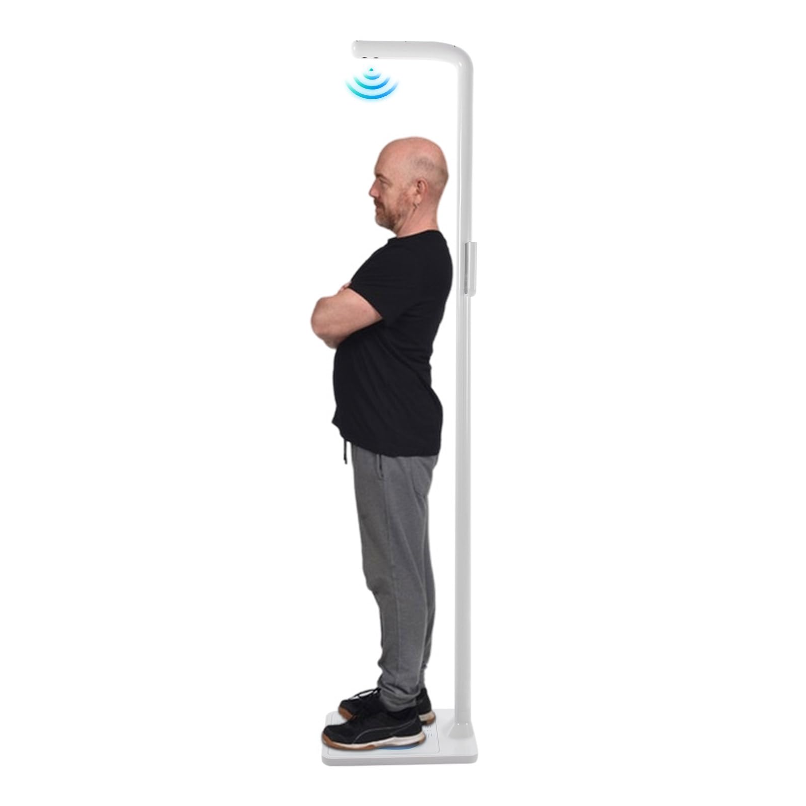 Professional Medical Scale for Doctors - Digital Body Weight and Height Measurement with Body Fat Analysis, Touchless Sonar Stadiometer for Clinics, Hospitals & Home Health Monitoring