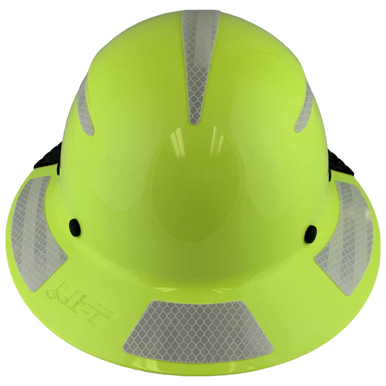 Fiberglass Composite Full Brim Safety Helmet - ANSI Certified Hi-Viz Lime Hard Hat with Reflective Decals & Tote Bag - Ideal for Construction, Industrial Work & Outdoor Safety