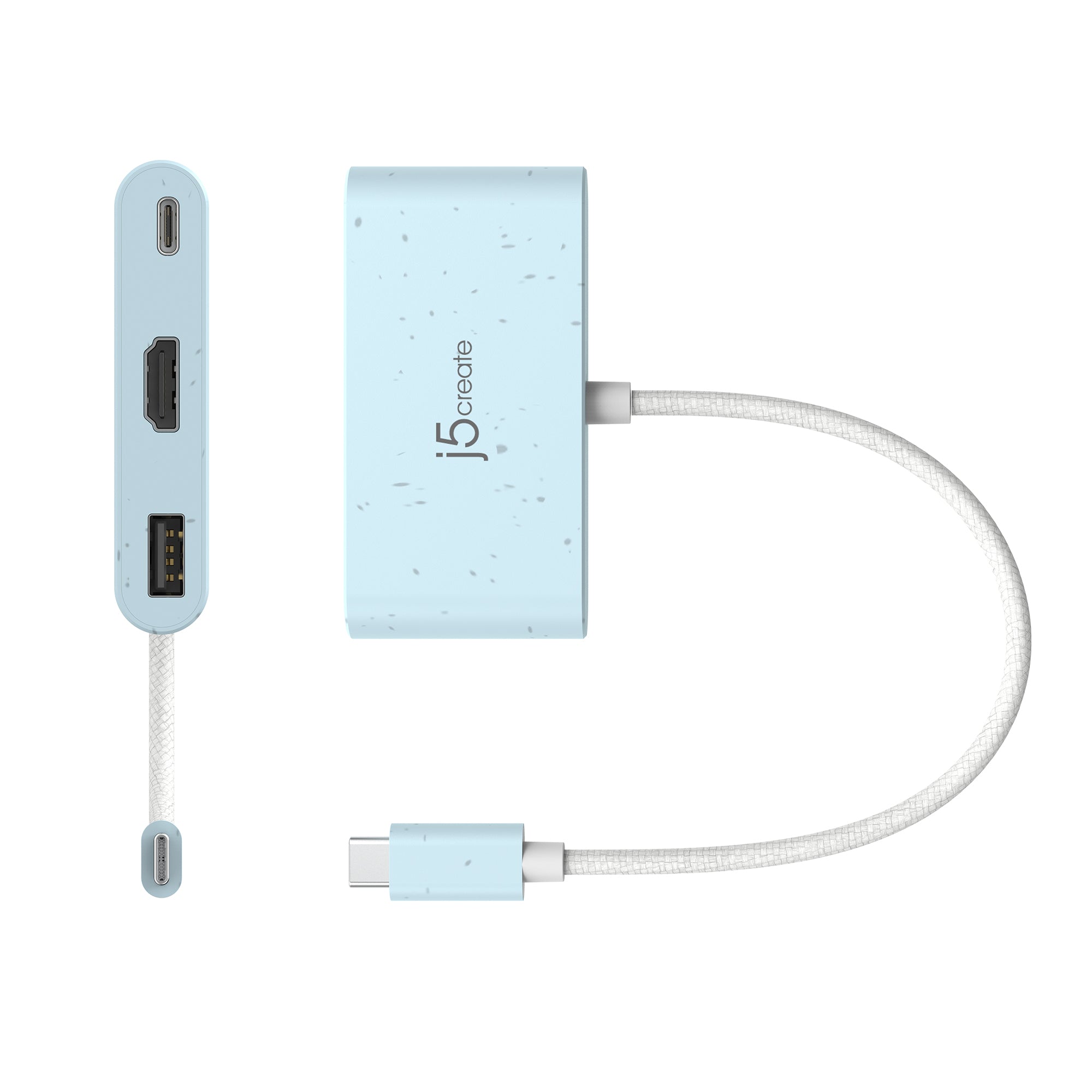 USB C to HDMI & USB Type A Adapter with Power Delivery - 4K Video Output & Fast Charging for MacBook, iPad, Chromebook & More | Home Office & Travel Essential