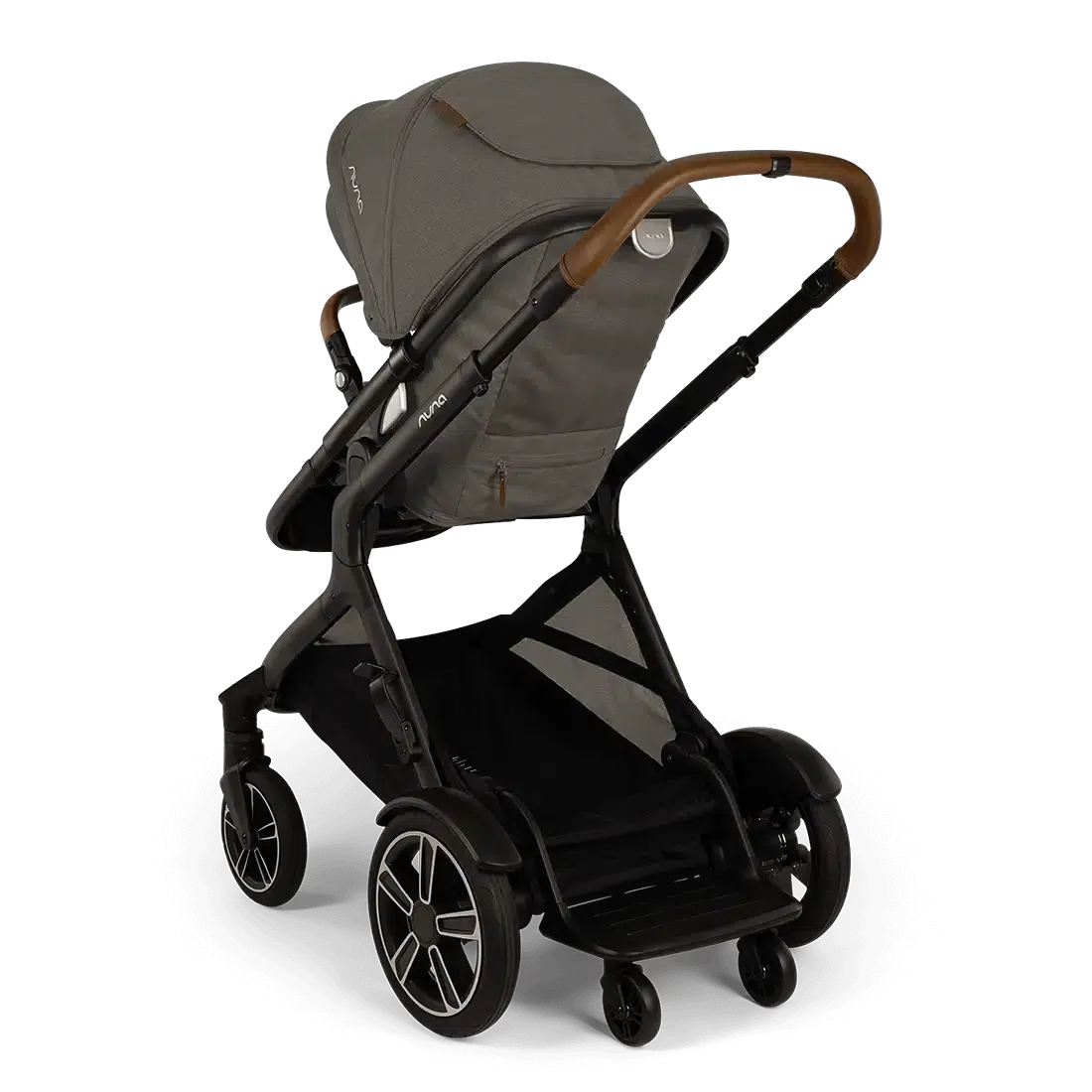 Nuna Demi Next Stroller with Rider Board in Granite - Lightweight Travel System for Toddlers & Newborns - Perfect for City Walks, Shopping & Family Outings