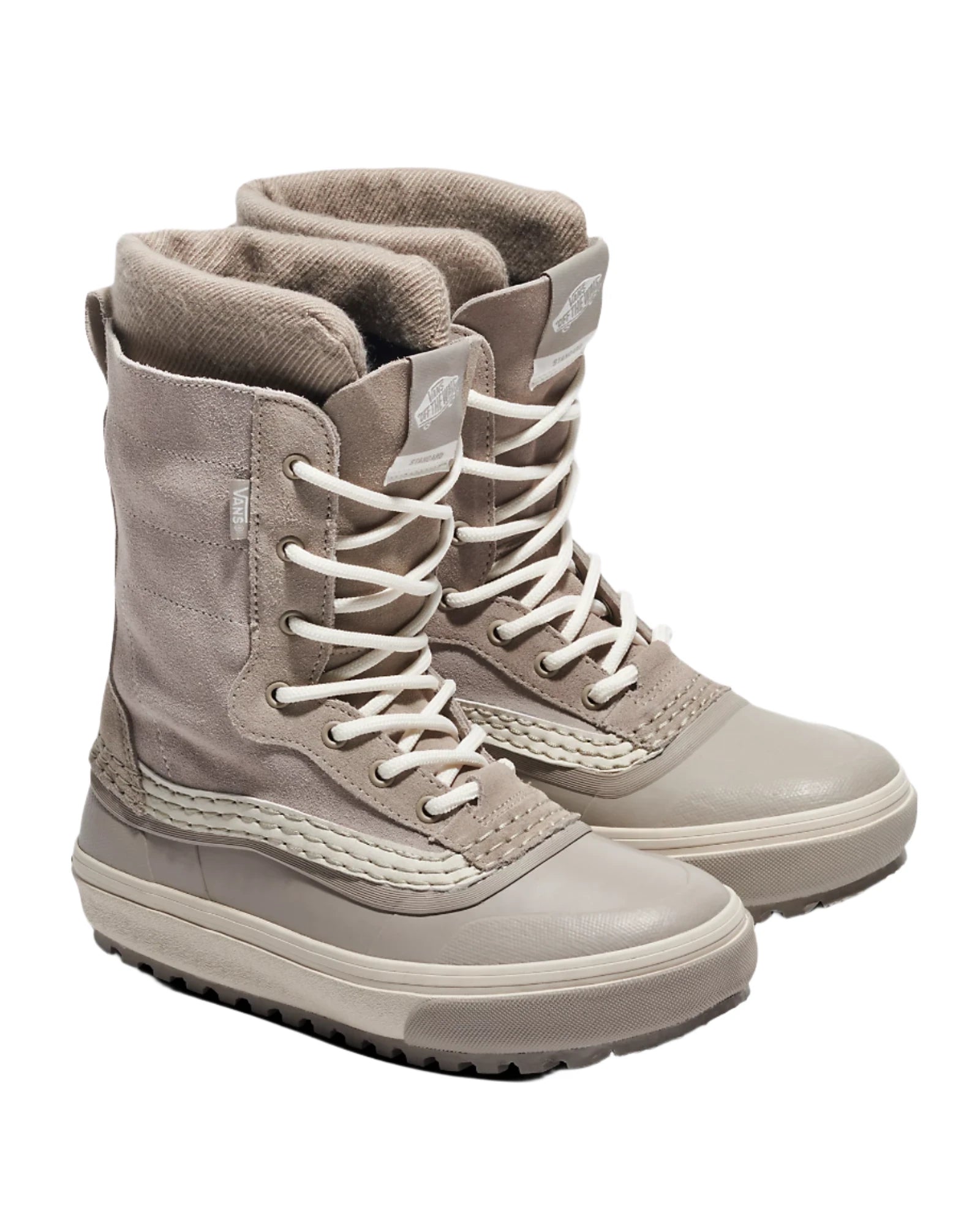 VANS Women's Waterproof Snow Boots - Khaki Brown/Marshmallow | Winter Hiking & Outdoor Activities | Warm MTE Boots for Snowy Weather & Cold Climates