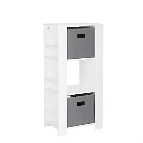White With Gray Bins