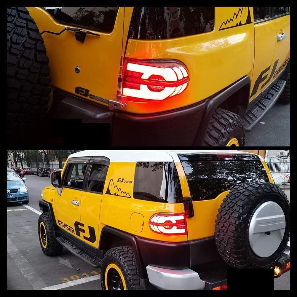 2007-2014 Toyota FJ Cruiser LED Tail Lights with Start-up Animation, DRL & Sequential Turn Signals - Clear Rear Lamp Assembly | Off-Road & Night Driving Safety Upgrade