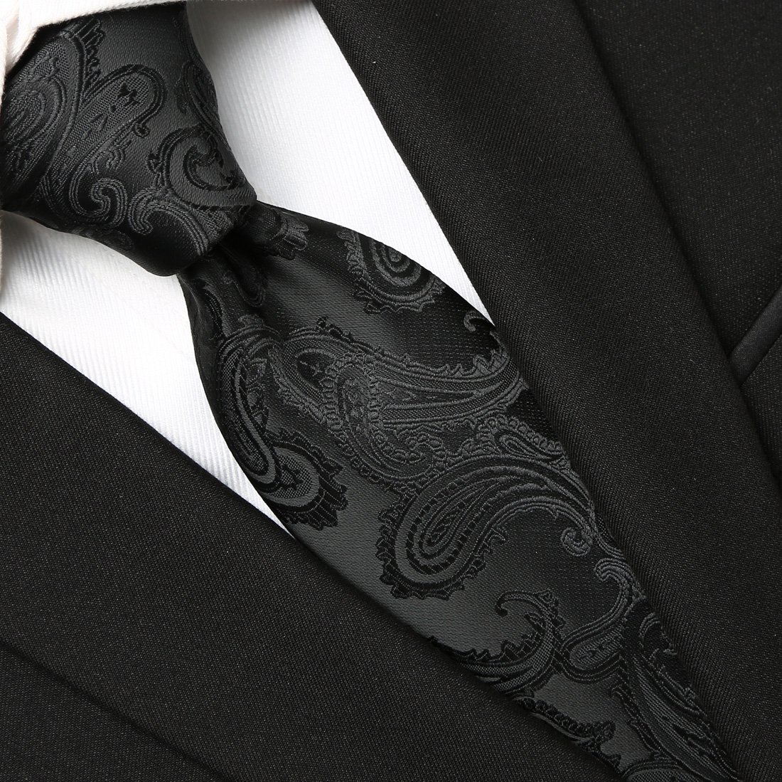 KissTies Men's Classic Paisley Necktie for Business & Formal Events - Premium Silk Tie with Gift Box - Perfect for Weddings, Interviews & Office Wear