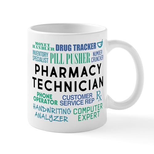White - Pharmacy Technician Word Cloud