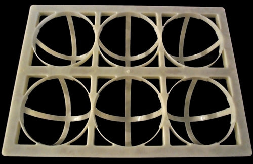 Rite Farm 6-Slot Egg Tray for Ostrich, Rhea & Emu Eggs - Heavy Duty Egg Holder for Large Poultry, Farm & Hatching Use