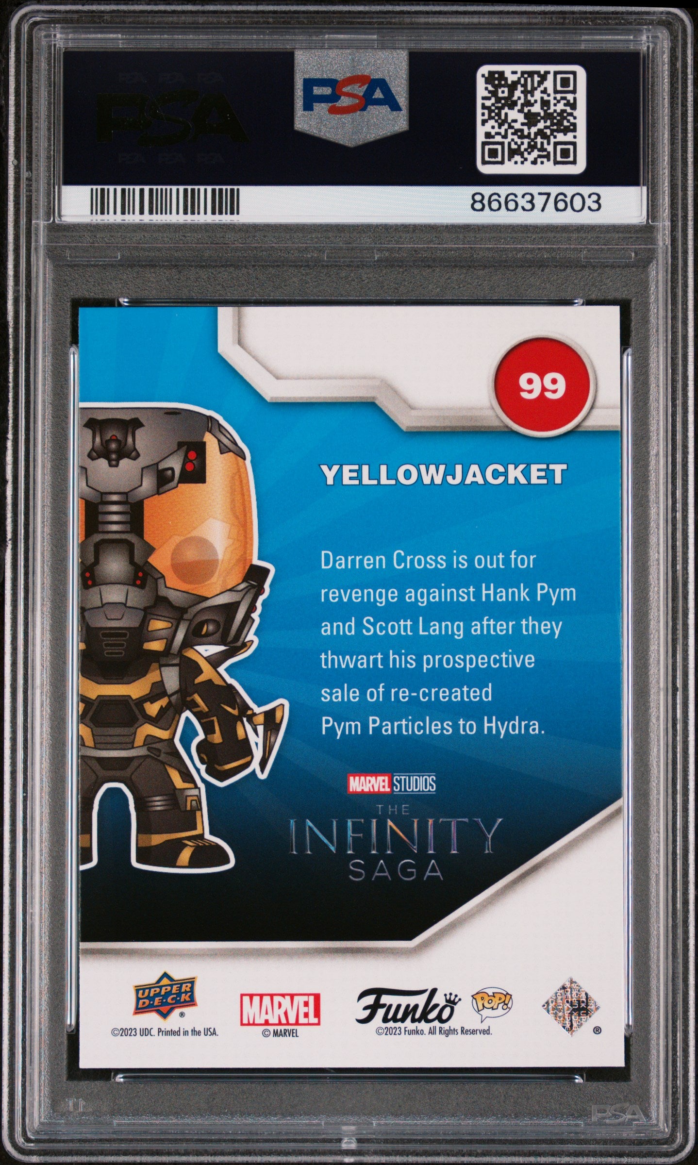 2023 Upper Deck Funko Pop Marvel Yellowjacket #99 PSA 10 Graded Collectible - Perfect for Marvel Fans, Display & Investment