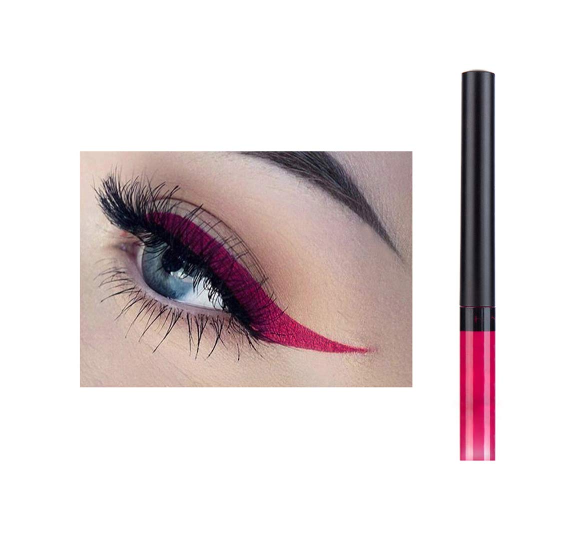 Long Lasting Waterproof Matte Liquid Eyeliner - Rose Pink | Smudge-Proof Eye Makeup for All-Day Wear | Perfect for Parties, Weddings & Everyday Use