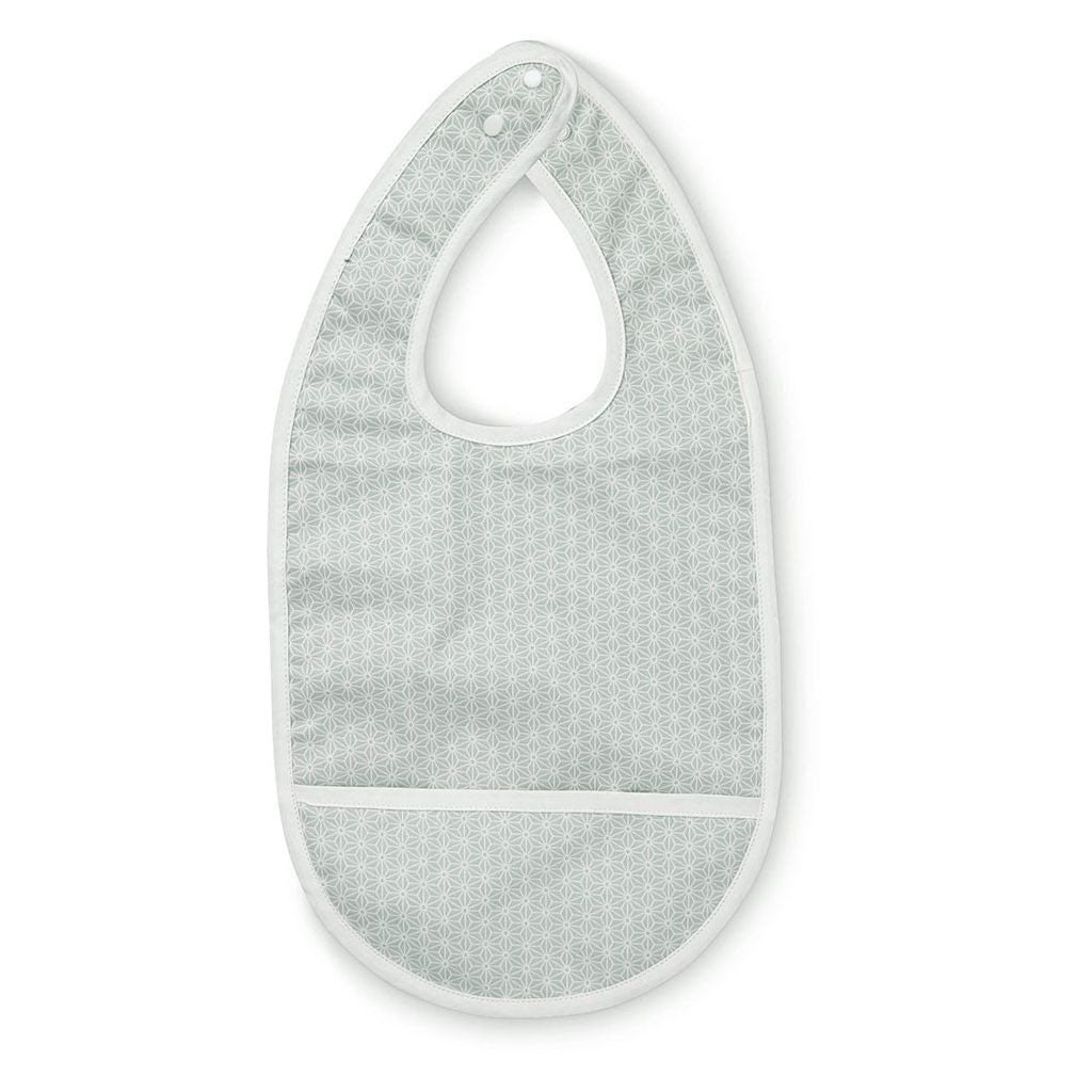 Cam Cam Copenhagen Baby Bib - Long Sashiko Design in Mint Green for Feeding & Messy Playtime