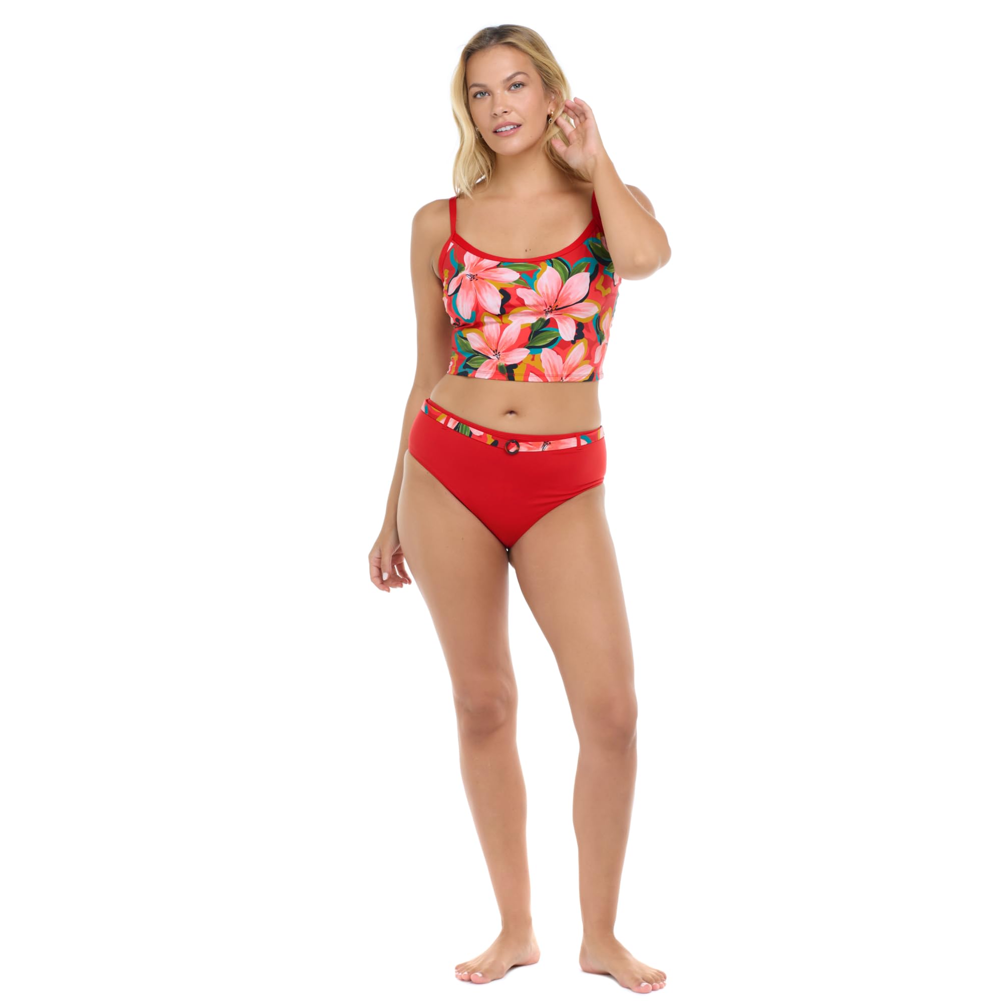 Skye Women's Michelle Crop Bikini Top - Sexy Swimwear for Women, Adjustable Straps & Comfortable Fit - Perfect for Beach, Pool & Summer Vacations
