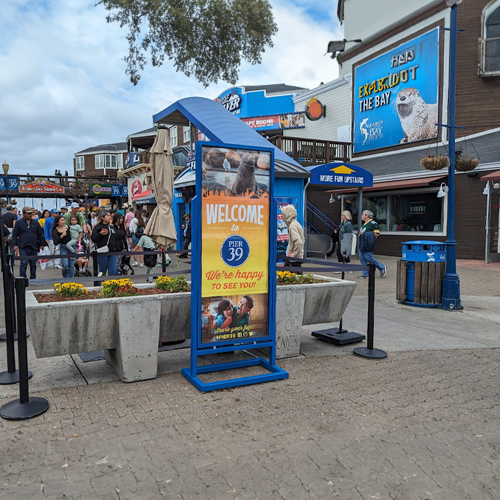 30x70 Jumbo Weather Warrior Sign Holder Display Stand - Heavy Duty Weatherproof Poster Stand for Outdoor Events, Retail Stores & Business Advertising