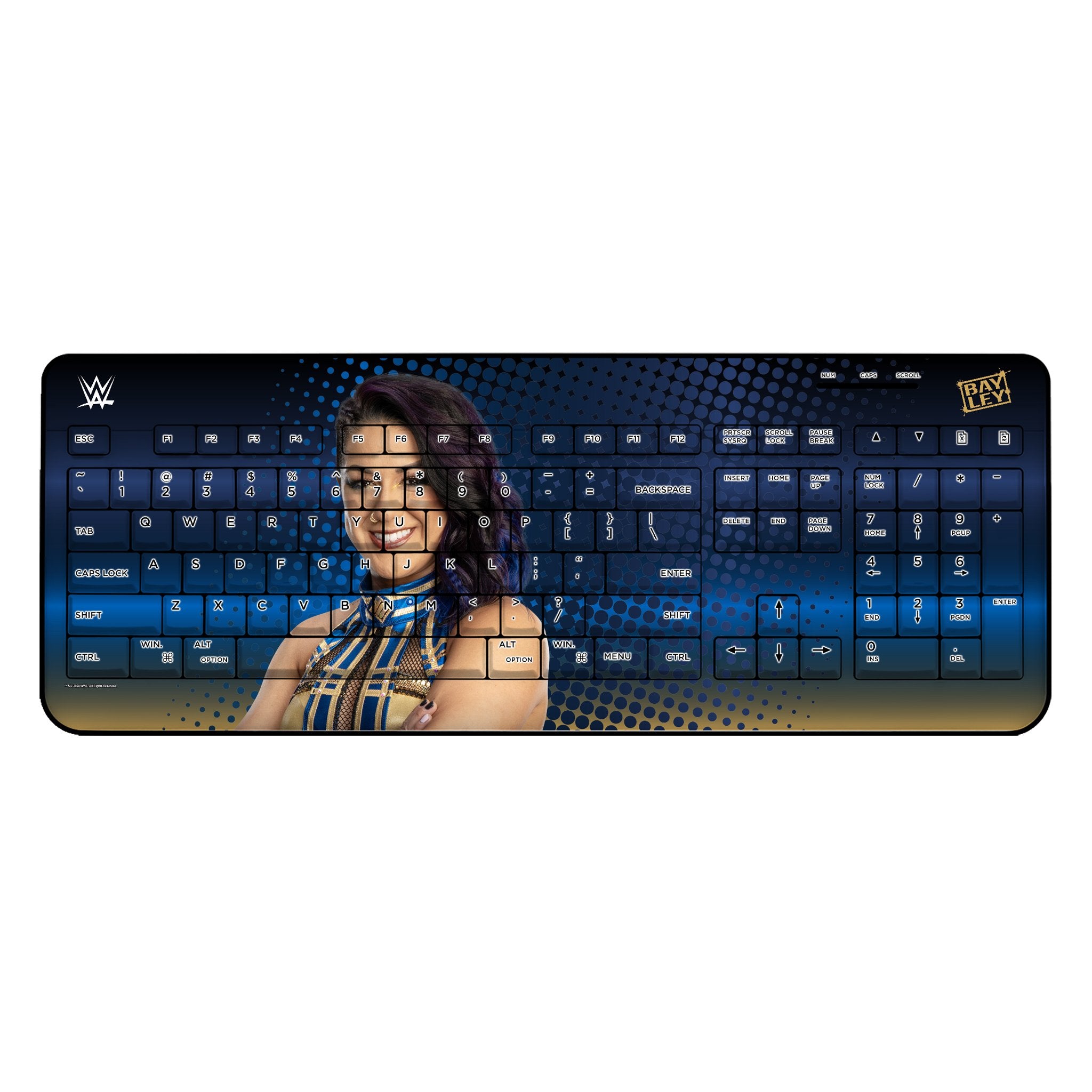 Bayley Superstar Wireless USB Keyboard - Ergonomic Design, Quiet Typing for Office & Gaming | Compatible with PC, Mac, Laptop | Perfect for Home, Work & Online Classes
