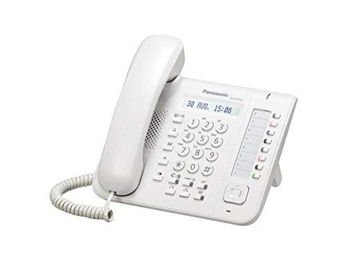Panasonic KX-DT521 8-Button Business Phone with Backlit LCD Display & Full-Duplex Speakerphone - White | Ideal for Office, Call Center & Home Business Communication