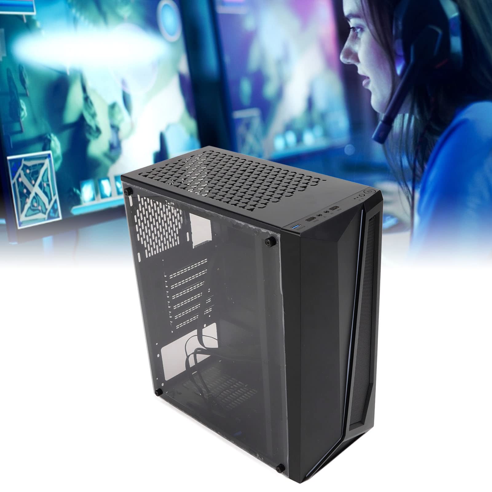 ATX/Micro ATX/Mini ITX PC Gaming Case - Dustproof Computer Chassis for Desktop Builds | Perfect for Gaming Rigs, Workstations & Home Office Setups