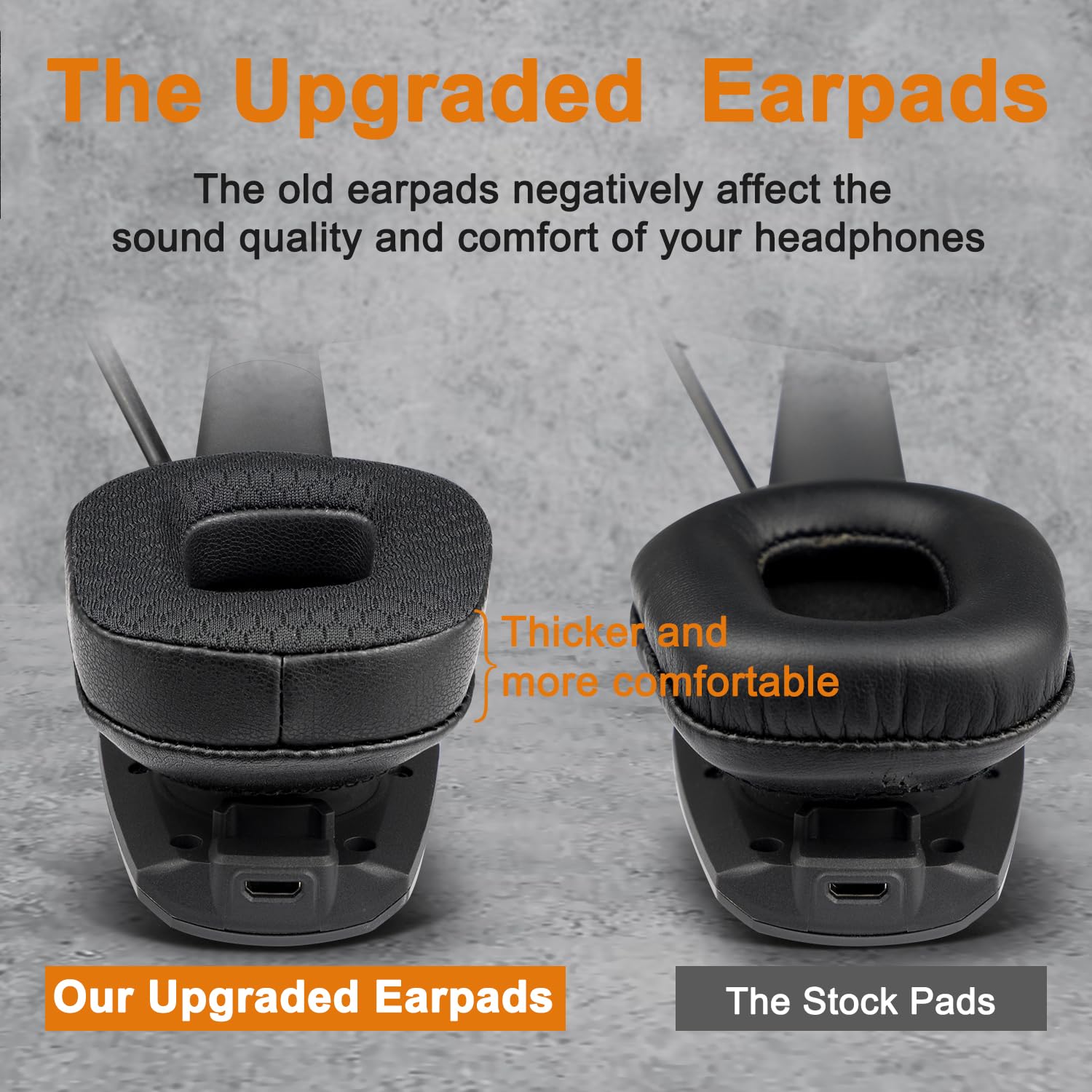 SOULWIT Replacement Earpads for BlueParrott B350/B350XT - Noise Cancelling Mesh Fabric Cushions with Football Texture & Isolation Foam (Black) | Comfort Upgrade for Truckers, Call Center & Office Headsets