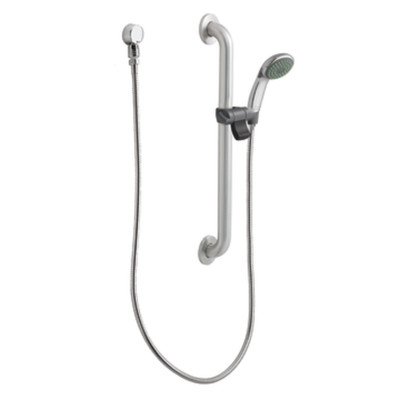 Commercial Slide Bar Grab Bar for Shower - ADA Compliant Bathroom Safety Handle with Non-Slip Grip - Perfect for Elderly, Disabled & Mobility Assistance in Bathrooms, Showers & Toilets