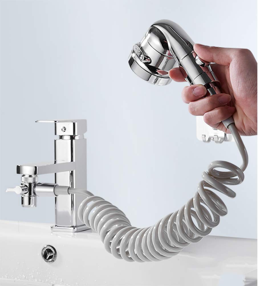 3-Mode Sink Faucet Sprayer with On/Off Switch - Bathroom Sink Hose Attachment for Hair Washing, Pet Bathing & Baby Rinsing | Perfect for Bathroom Sinks, Dog Showers & Infant Tub Faucet Replacement