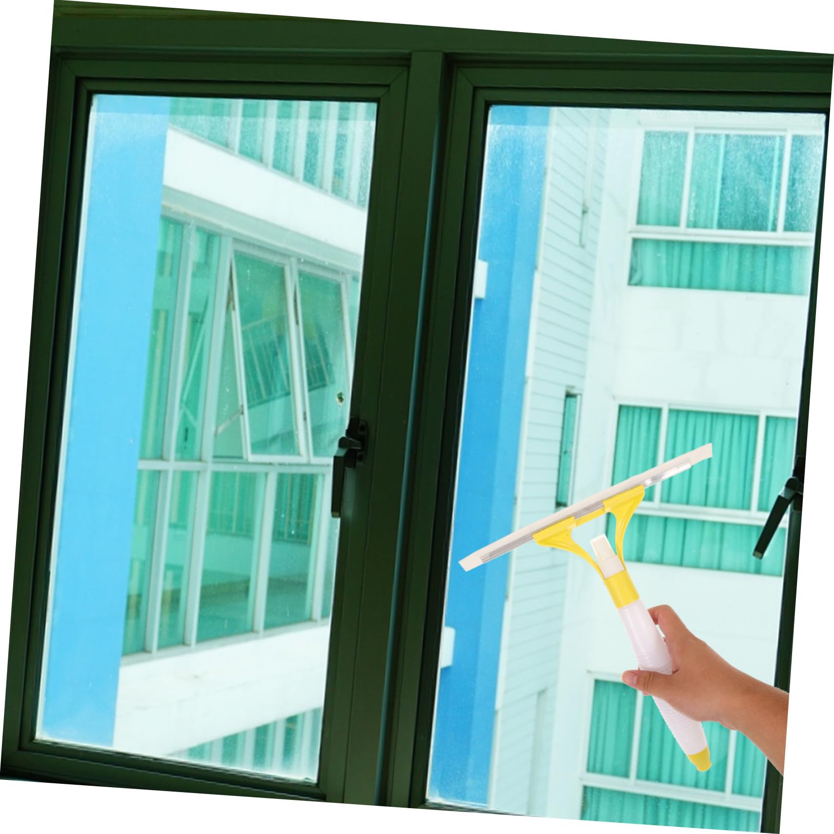 Professional Window Squeegee Cleaner with Spray - Heavy Duty Window Scrubber & Wiper for Office, Car, Home - Perfect for Glass Doors, Mirrors & Shower Screens