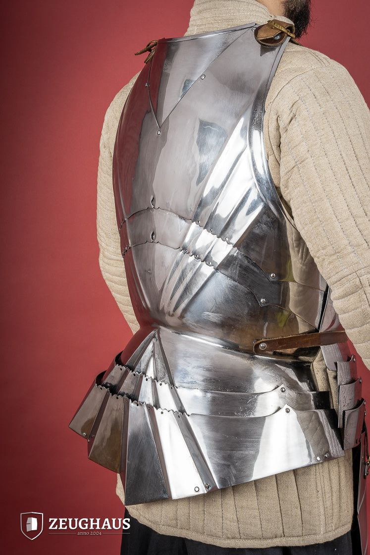15th Century German Cuirass - 1.2mm Polished Steel Armor for Medieval Reenactment & LARP Battles
