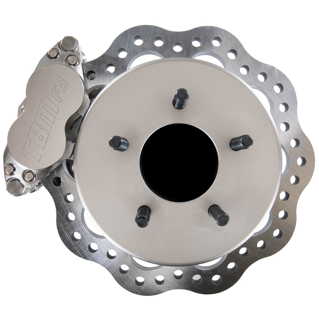 1999-2018 Chevy Silverado 5x4.75 Lug Pattern Medium Duty 4-Piston Front Brake Kit for Drag Racing (Reuses Factory Modified Hubs) - Perfect for Track Days & High-Performance Street Driving