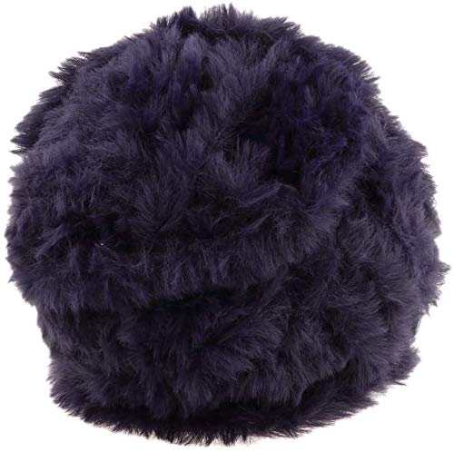 Soft Velvet Fur Yarn 32 Meters - Polyester Fuzzy Wool Yarn for Crochet & Knitting (Deep Purple) - Perfect for DIY Scarves, Blankets & Plush Toys