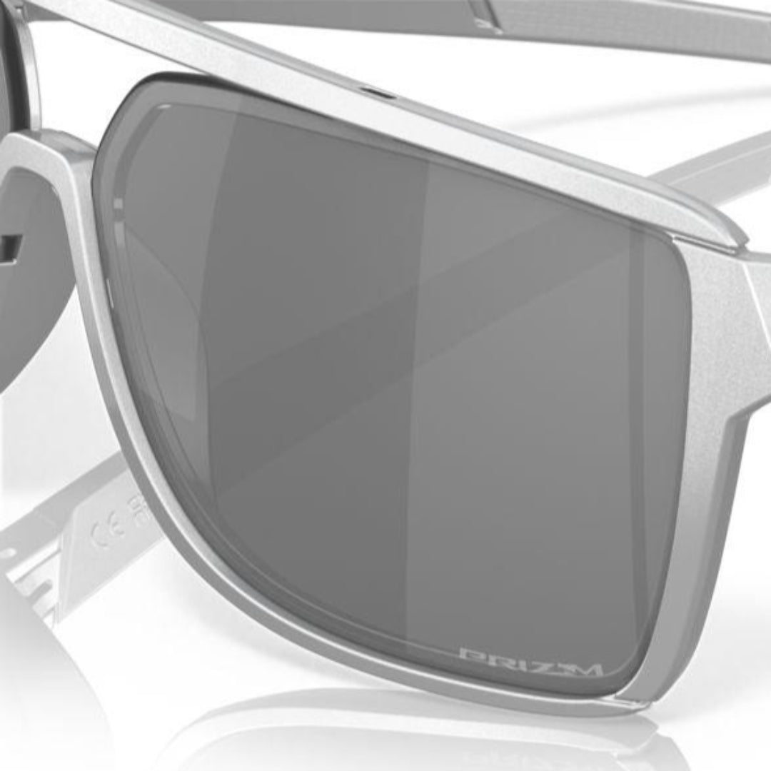 Oakley Castel X Silver/Prizm Black Sunglasses 0OO9147 914707 - Stylish UV Protection for Outdoor Sports & Driving