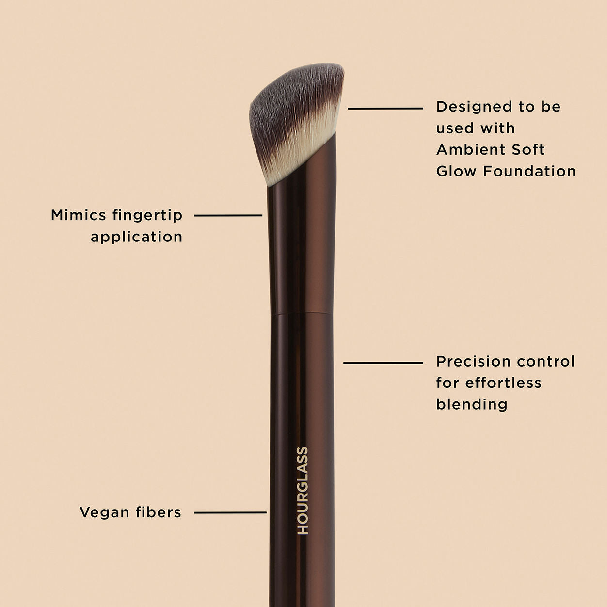 Ambient Soft Glow Foundation Brush - Professional Makeup Brush for Flawless Liquid & Powder Foundation Application - Perfect for Daily Makeup & Photo Shoots