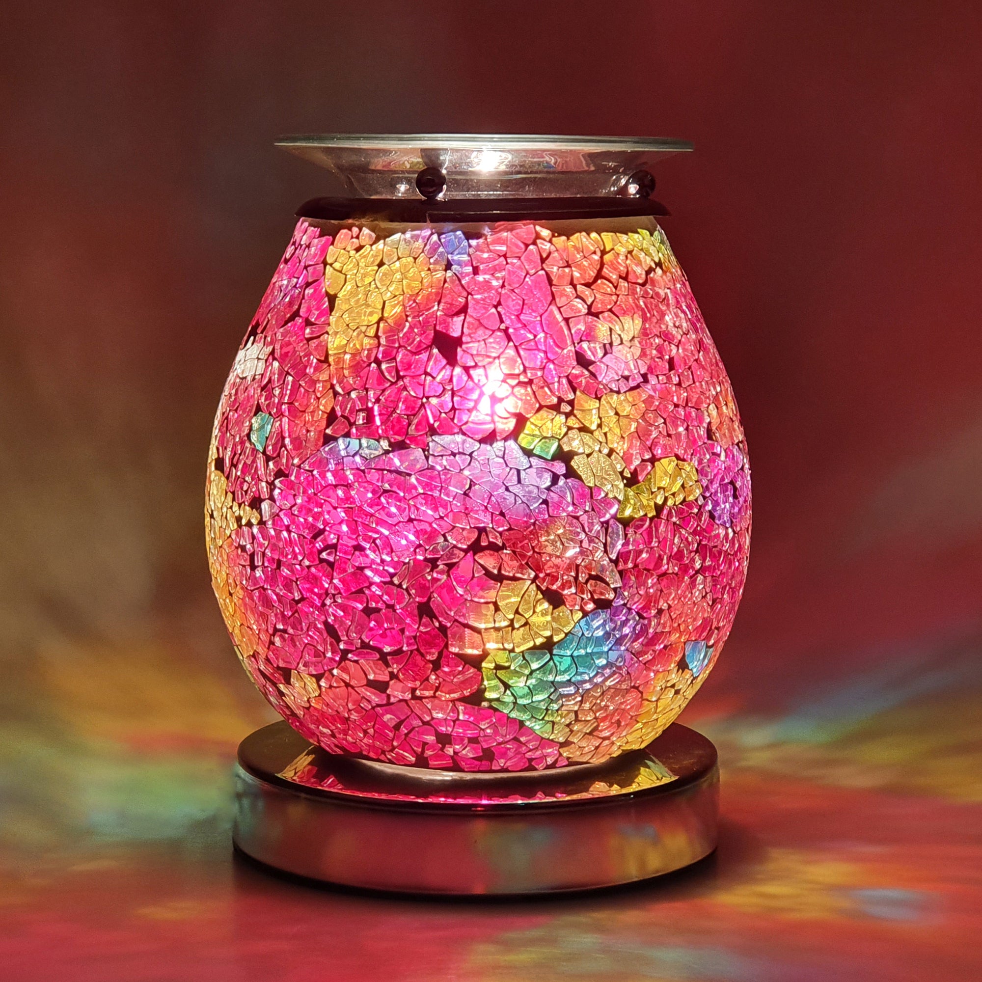 Cello Electric Wax Burner with Touch Control & Mosaic Design - Multi-Color Wax Warmer for Home Aromatherapy, Spa Relaxation, and Gift Giving
