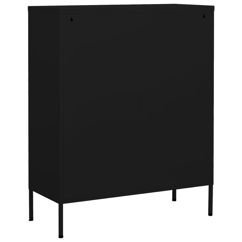 Black Steel Storage Cabinet 31.5