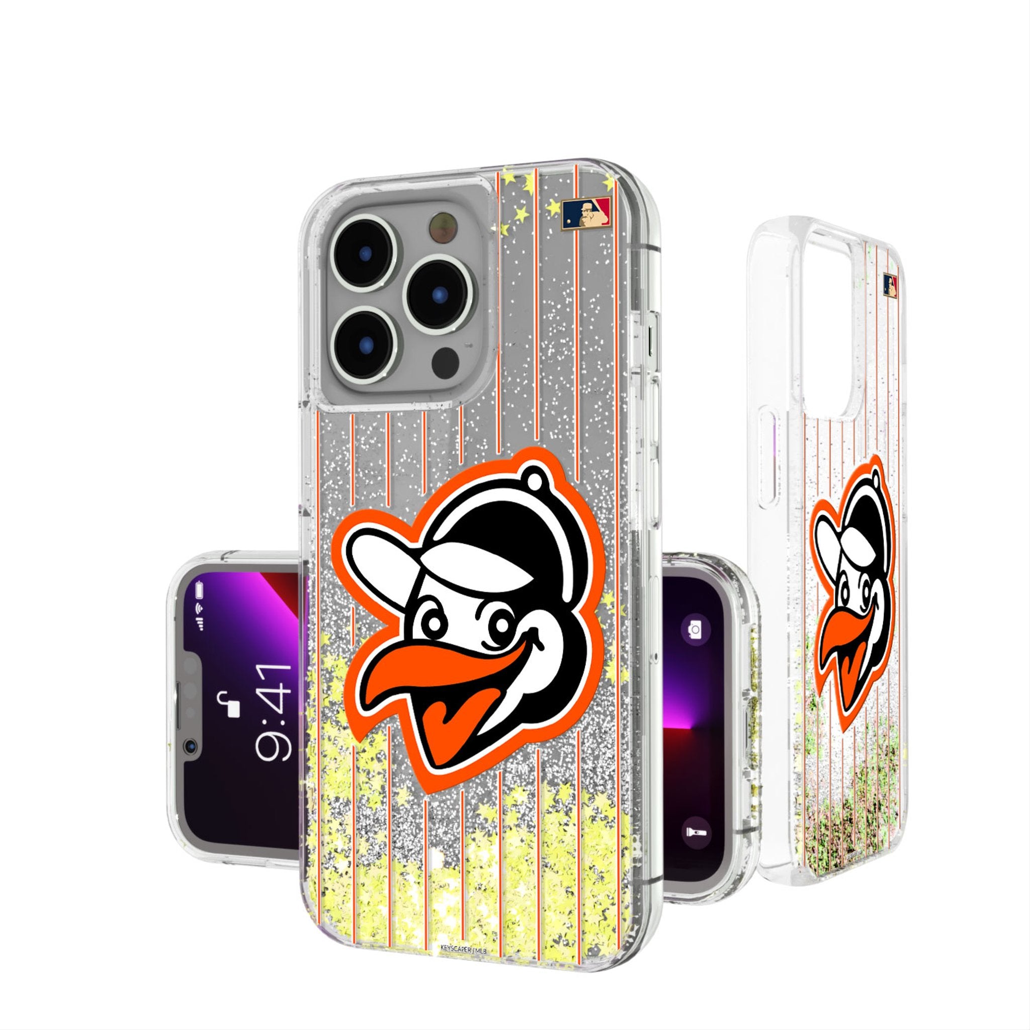 Baltimore Orioles 1955 Cooperstown Collection Pinstripe Glitter Phone Case - Vintage Baseball Team Design for iPhone & Samsung - Perfect for Fans, Games & Everyday Use