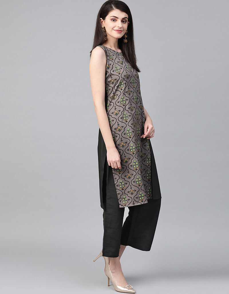 Elegant Black Poly Silk Palazzo Suit for Women - Comfortable & Stylish Wide Leg Pants Set - Perfect for Casual Wear, Office Outfits & Special Occasions