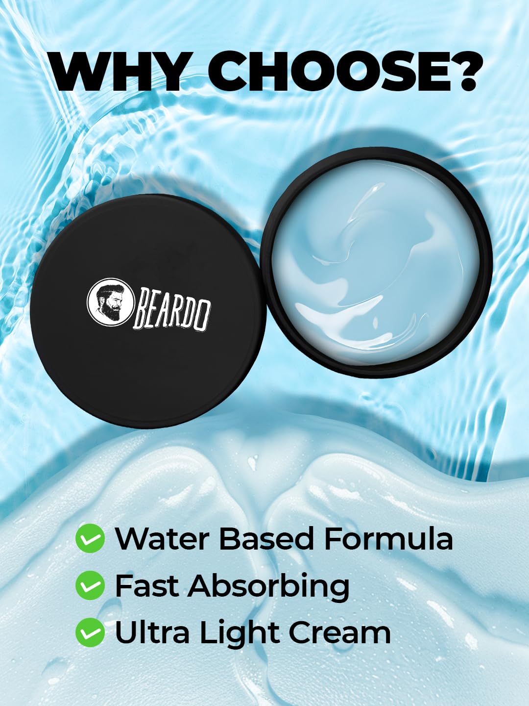 Beardo Daily Defense Face Cream for Men, 50g - Water-Based Fast Absorbing Lightweight Moisturizer with Niacinamide & Vitamin E - Anti-Pollution & Hydrating Facial Cream for Daily Skincare Routine - Perfect for Dry, Sensitive Skin & Post-Shave Care
