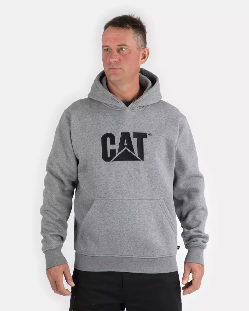 Caterpillar W10646 Hooded Sweatshirt - Heavy Duty Workwear for Construction & Outdoor Activities | Durable Cotton Pullover for Men
