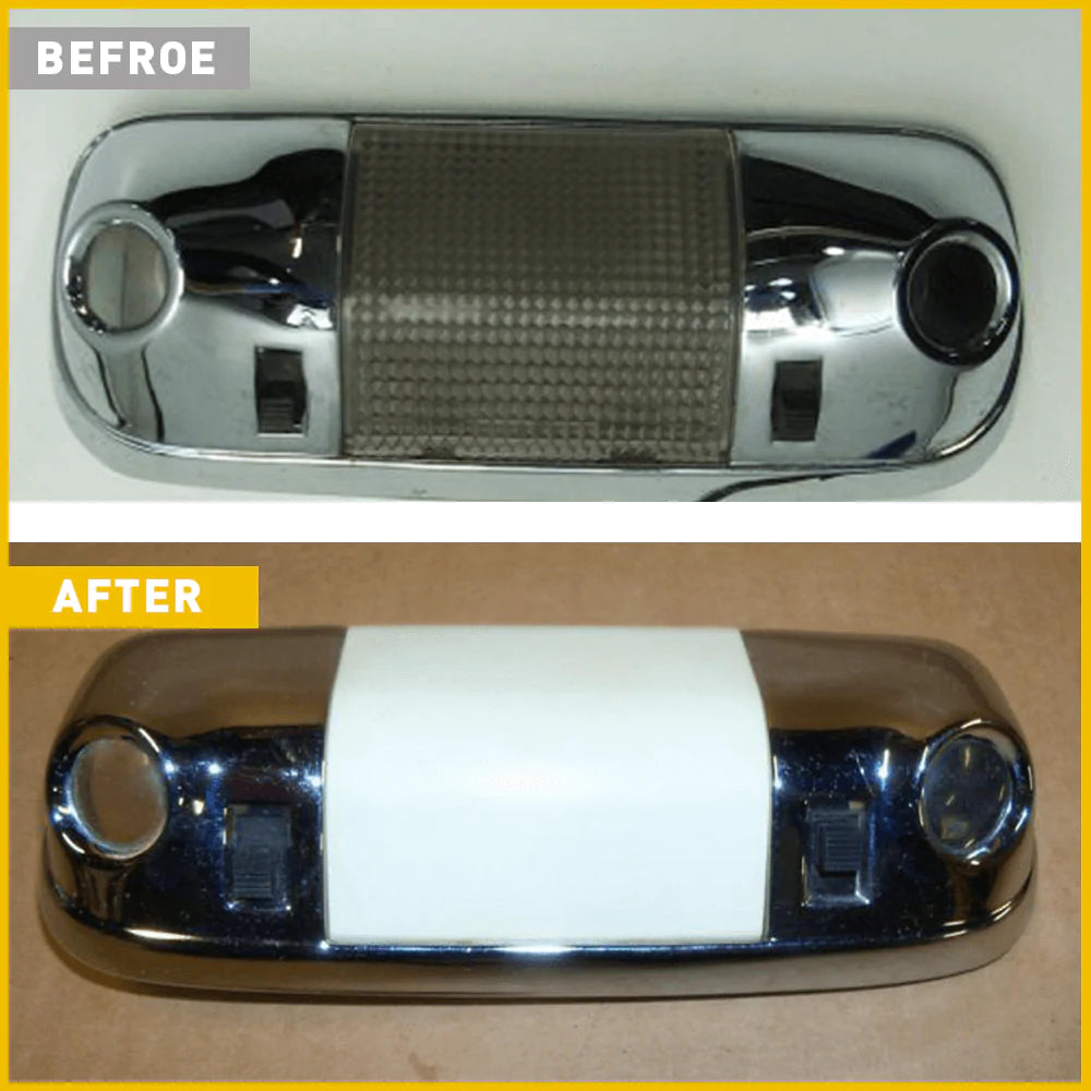 White Interior Overhead Dome Light Cover Compatible with Ford, Mercury & Lincoln Models - Durable Replacement for Car Ceiling Light - Perfect for Night Driving & Interior Lighting