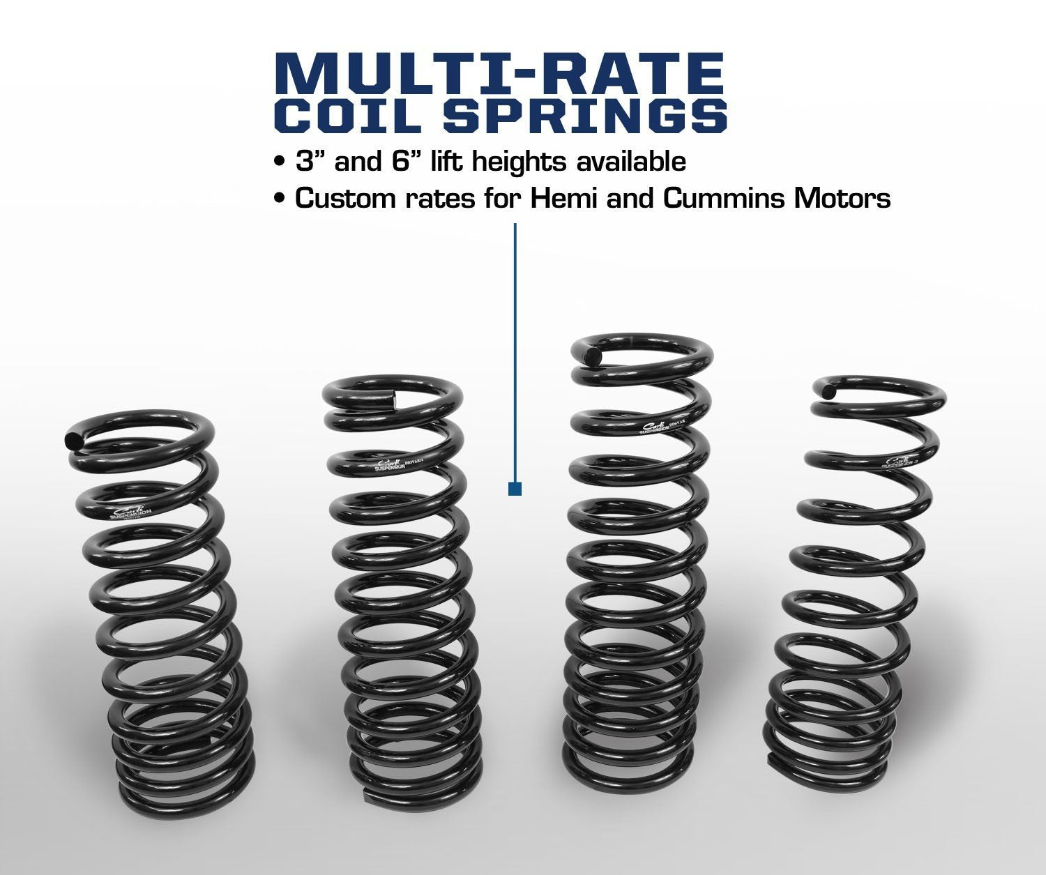 2003-2013 Dodge Ram 2500/3500 Heavy Duty Multi-Rate & Linear Coil Springs - Off-Road & Towing Performance Upgrade for Pickup Trucks