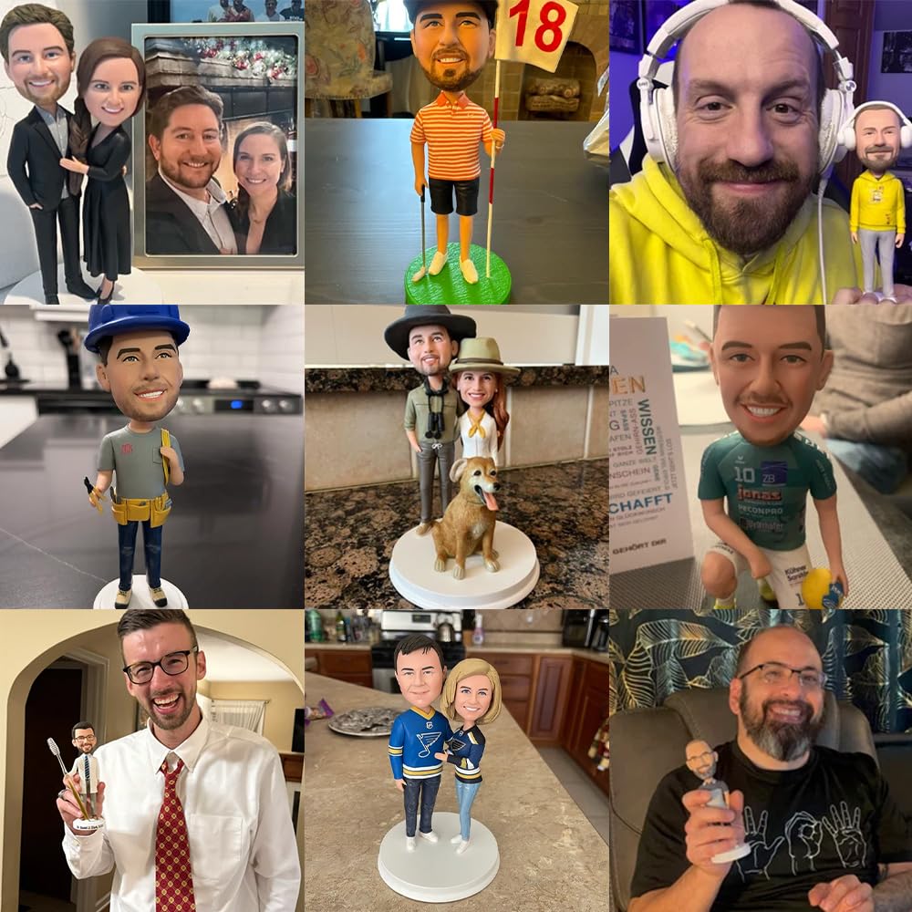 Custom Couple Bobbleheads - Groom & Bride for Wedding Gifts