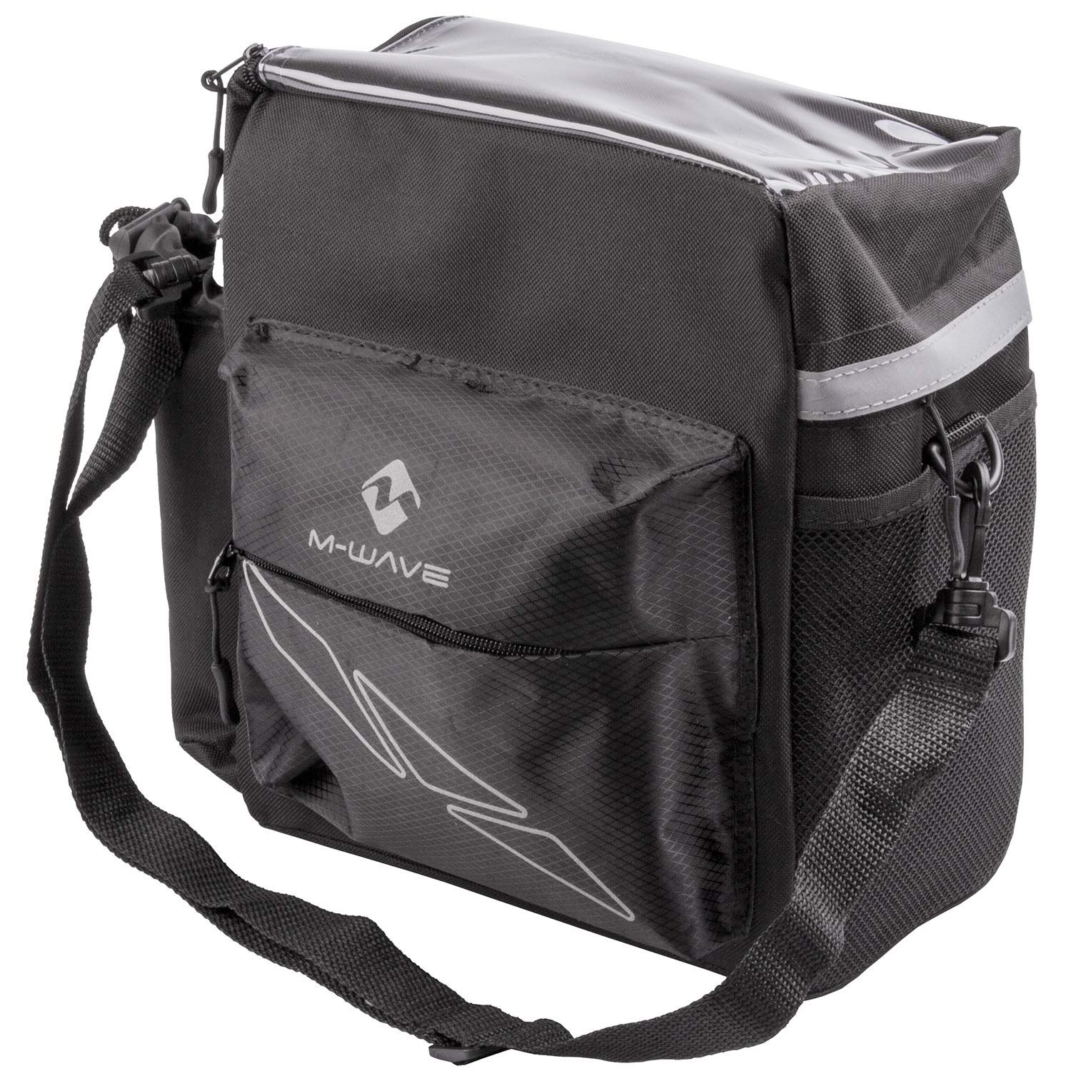 M-Wave Waterproof Bicycle Handlebar Bag - Durable Bike Storage for Phone, Keys & Essentials - Perfect for Commuting, Touring & Outdoor Cycling Adventures